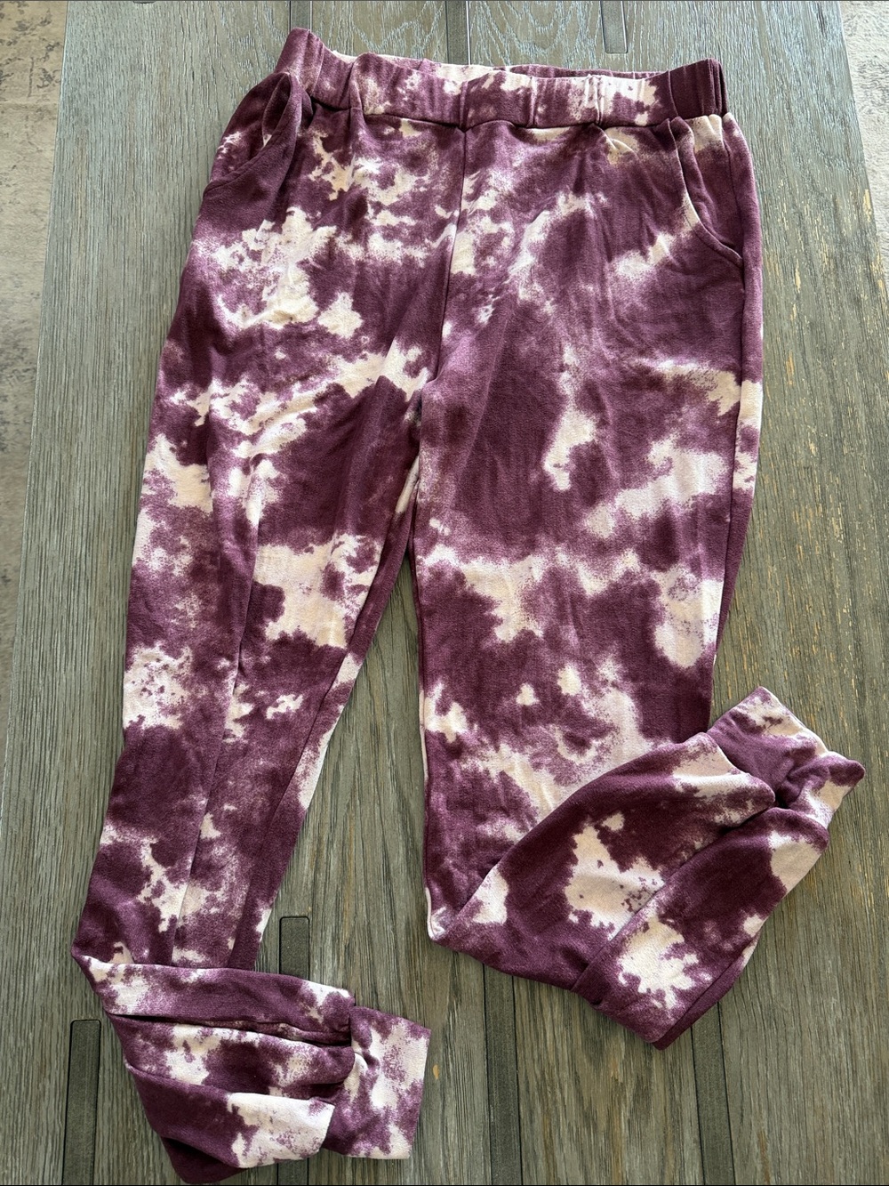 Together Tie-Dye Track Joggers in Purple and white - made in the USA 🇺🇸
